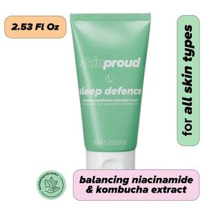 Skin Proud Sleep Defence Overnight Mask w/Niacinimide & Kombucha, 2.53 oz